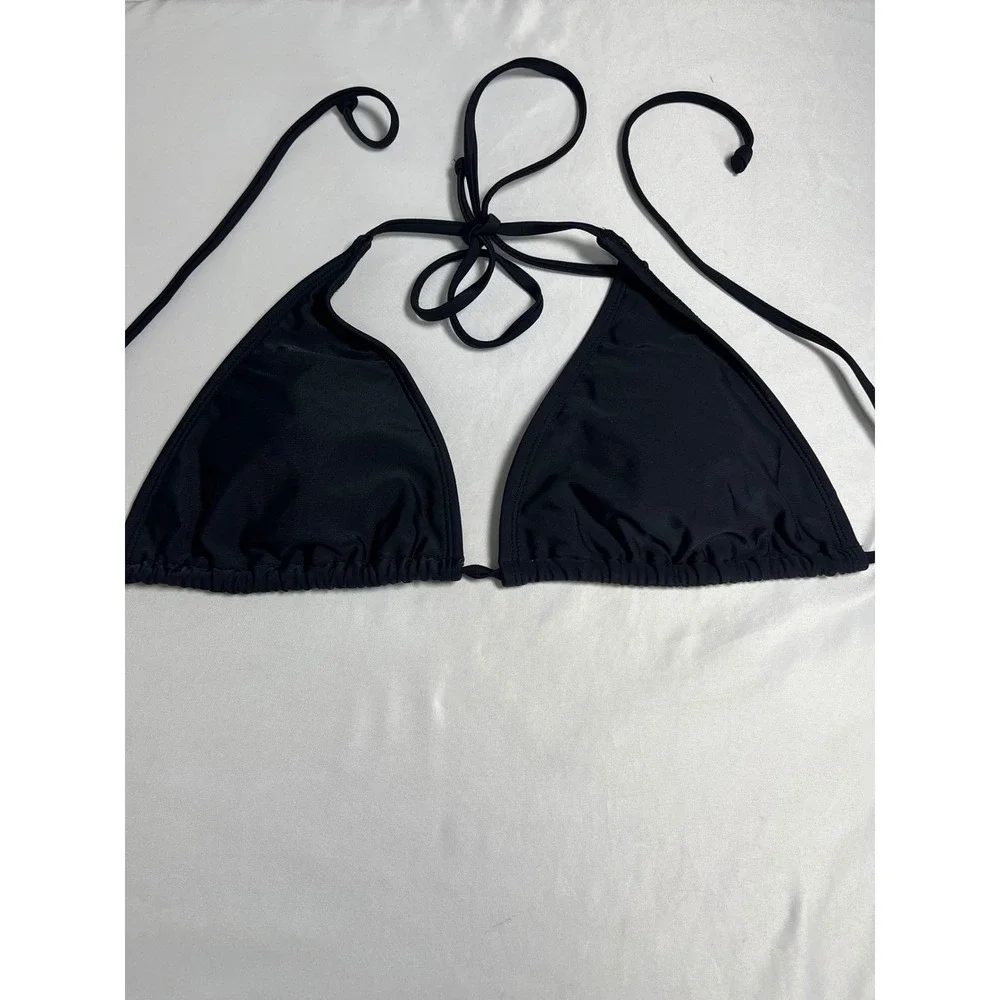 Salt + Cove Womens Black Multi-Way Triangle Bikini Top Swimwear Medium‎ NEW